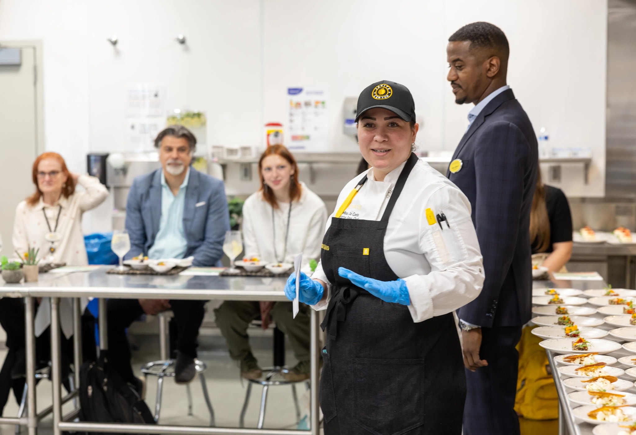Image of Javits Center Cultivated team hosting a Lunch and Learn in Javits North kitchen.