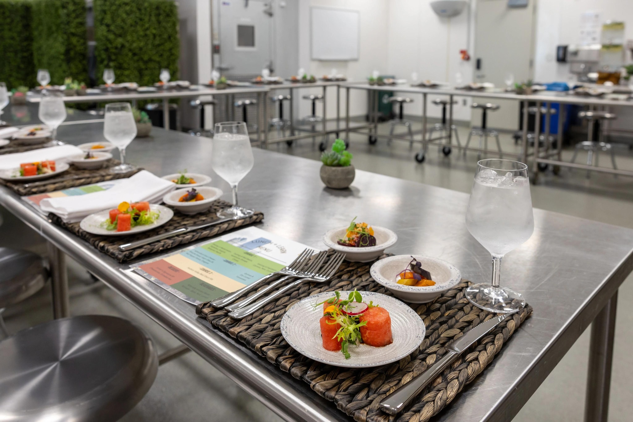 View of kitchen set up for Lunch & Learn in North building at Javits Center.