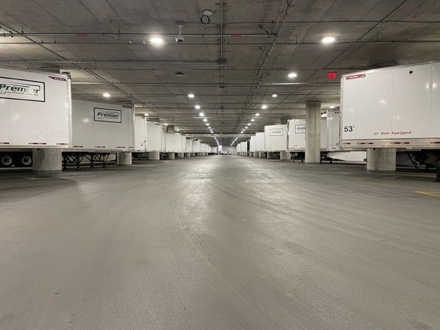 View of Truck Marshaling building at Javits Center.
